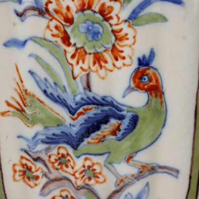 Vase en Céramique avec Motifs Végétaux et Animaux du XXe Siècle