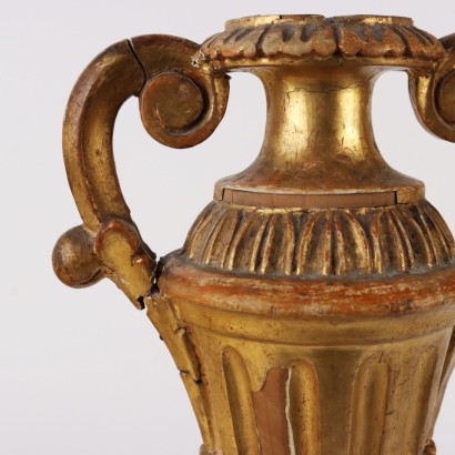 Paire de Vases en Style Néoclassique Bois Italie XIXe Siècle