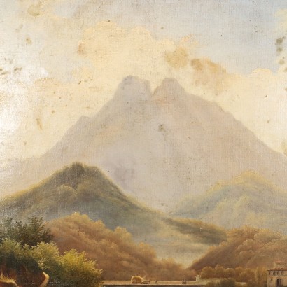 Tableau de Giacomo Micheroux Huile sur Toile Four à Pain XIXe Siècle