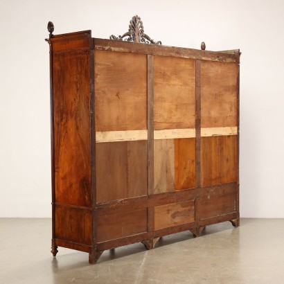 Antiquitäten, Kleiderschrank, Antiquitätenschrank, antiker Kleiderschrank, italienischer antiker Kleiderschrank, antiker Kleiderschrank, neoklassizistischer Kleiderschrank, Kleiderschrank aus dem 19. Jahrhundert, Carlo X-Kleiderschrank