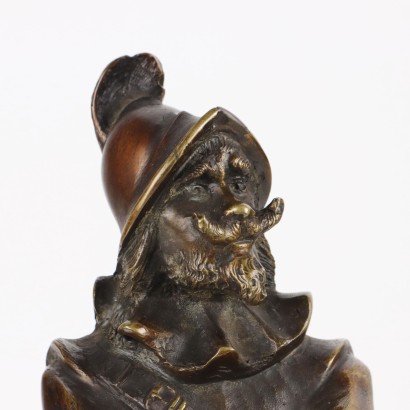 Ancient Sculpture Bronze Cyrano de Bergerac France \'900 Complete