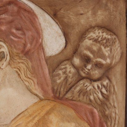 Madonna with Child Bas-relief in plaster