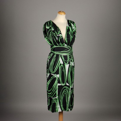 Vintage Black and Green Dress