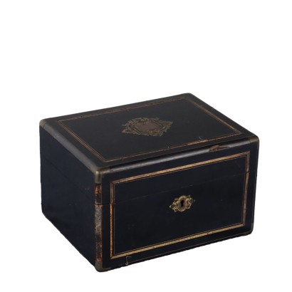 Ancient Sewing Box Last Quarter of the XIX Century Ebony Wood Veneer