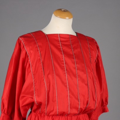 Abito Vintage Rosso in Cotone