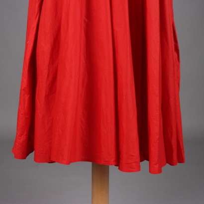 Vintage Red Cotton Dress