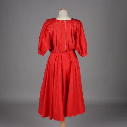 Vintage Red Cotton Dress