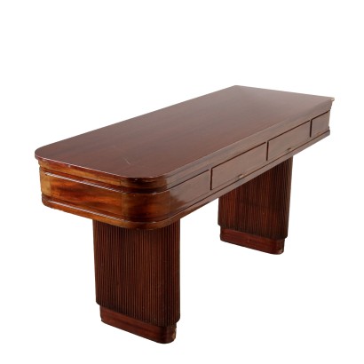 Banc Vintage avec Tiroirs en Bois Italie des Années 1950-60