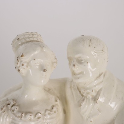 Gallant Couple figurine in earthenware