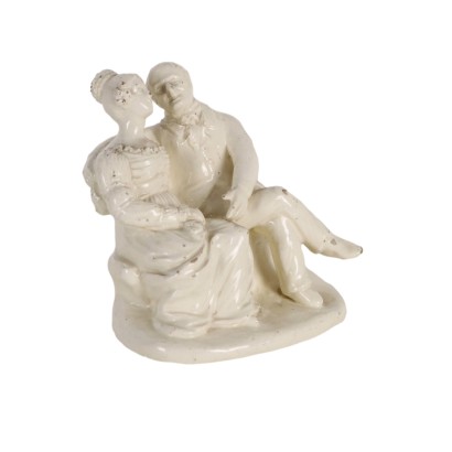 Gallant Couple figurine in earthenware