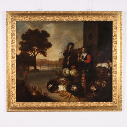 Peinture d'Hercules Sanders, figures avec nature morte automnale, Hercules Sanders, Hercules Sanders, Hercules Sanders, Hercules Sanders, Hercules Sanders, Hercules Sanders