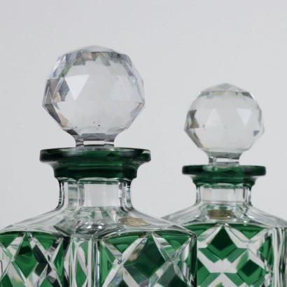 Pair of Val S. Crystal Bottles