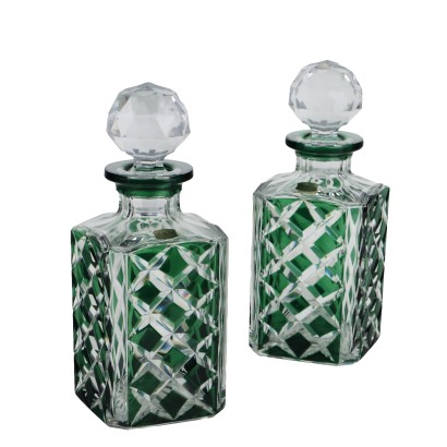 Pair of Val S. Crystal Bottles