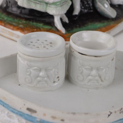 Inkwell in Old Paris Porcelain