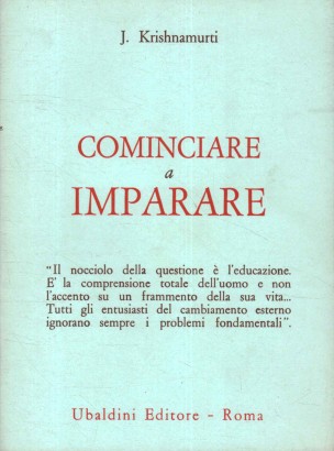 Cominciare a imparare