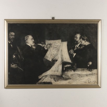 Etching by Ferdinand Schmutzer,The Joachim Quartet,Ferdinand Schmutzer,Ferdinand Schmutzer,Ferdinand Schmutzer,Ferdinand Schmutzer,Ferdinand Schmutzer