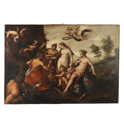 Tableau Ancien avec Sujét Mythologique Attr. à D. Lupini