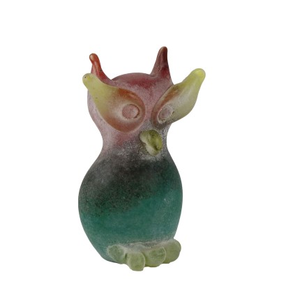 Owl in Scavo di Murano glass