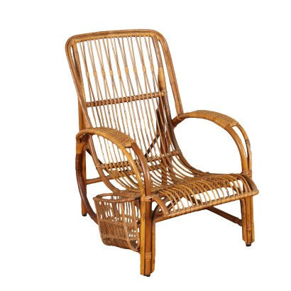 Fauteuil en osier des années 60