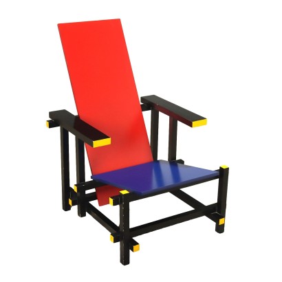 Fauteuil, Fauteuil dans le style de Rouge et Bleu