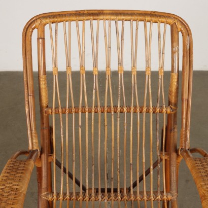 Fauteuil en osier des années 60