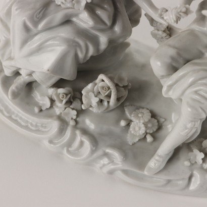 Figura de porcelana blanca de Rudolst