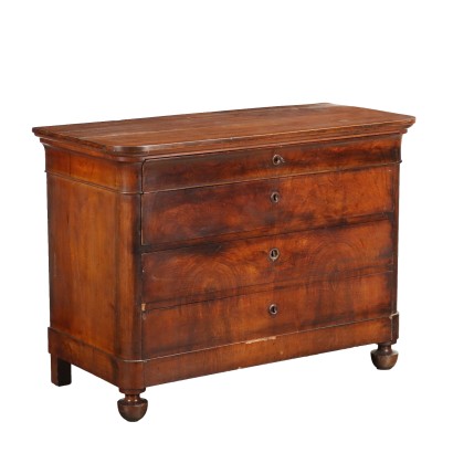 DRESSER, Commode Carlo X en placage d'acajou