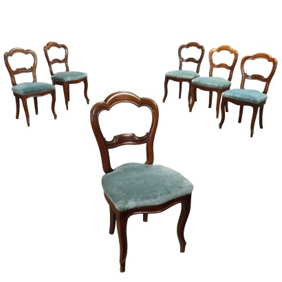 Group of Six Louis Philippe Chairs