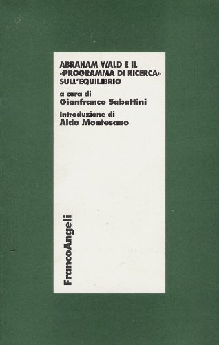 Abraham Wald e il programma di ricerca