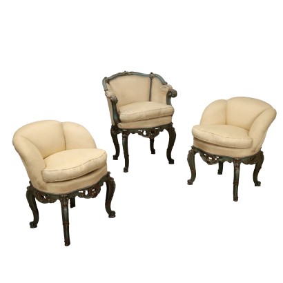 Trois Fauteuils de Style Baroque Fri