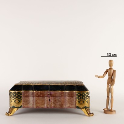 Coffret En Bois Laqué Chinoiserie