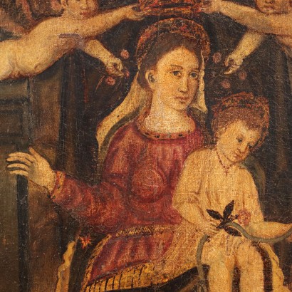 Tableau Vierge à l'Enfant et aux Saints