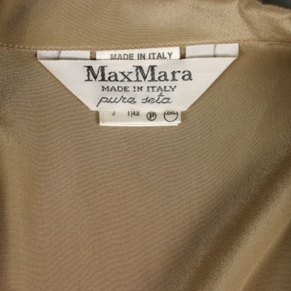 Vestido de seda beige vintage de Max Mara