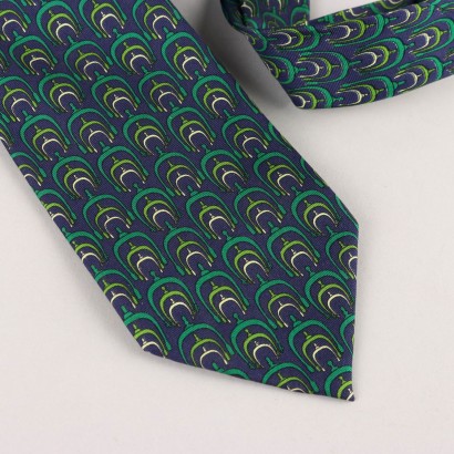 Corbata Gucci Vintage Azul y Verde