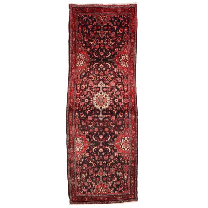 Tapis Ancien Asiatique en Coton Noeud Gros 303 x 106 cm