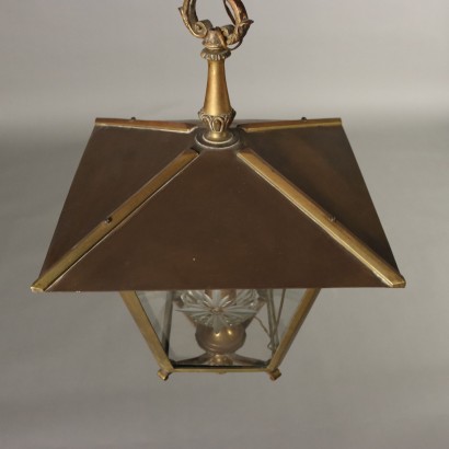 Pair of brass lanterns