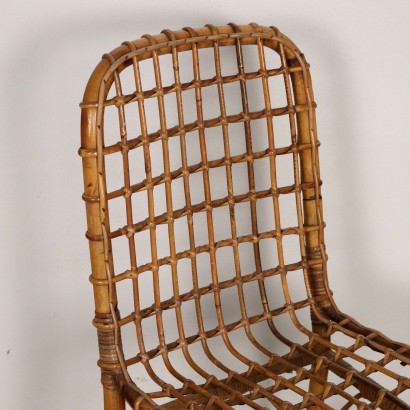 Group of 5 chairs, Five 1980s bamboo chairs