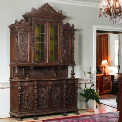 Double Body Sideboard in Neo-Renaissance Style