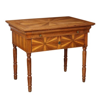 Bureau Louis Philippe Ancien en Bois Italie du XIXe Siècle