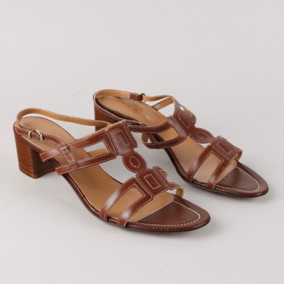 Sandales Second Hand Evaluna en Cuir N. 41 Made in Italy