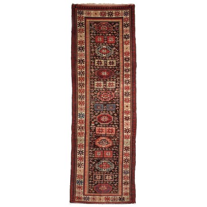 Tapis Kazak Ancien Laine Noeud Gros Caucase 330 x 109 cm