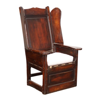 Antique Armchair Carved Oak Wood England XIX Century