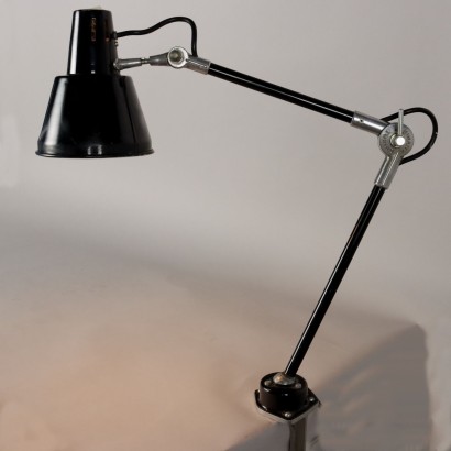 Vintage 1960s Table Lamp Seminara Man. Metal Italy