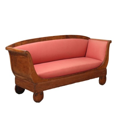 Antiker Louis Philippe Sofa aus Walnuss Italien des XIX Jhs