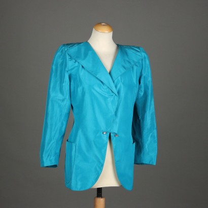 Ungaro Vintage Turquoise Silk Jacket
