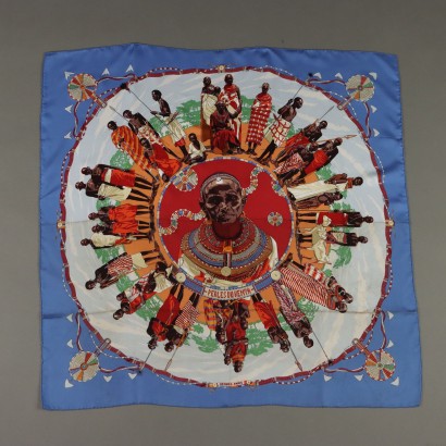 Hermes Foulard Perles Du Kenya Vintage