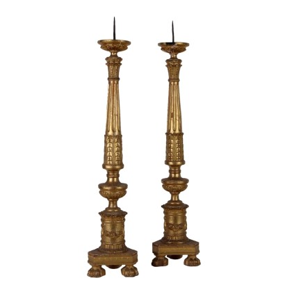 Antique Empire Candelabra Wood Europe XIX Century