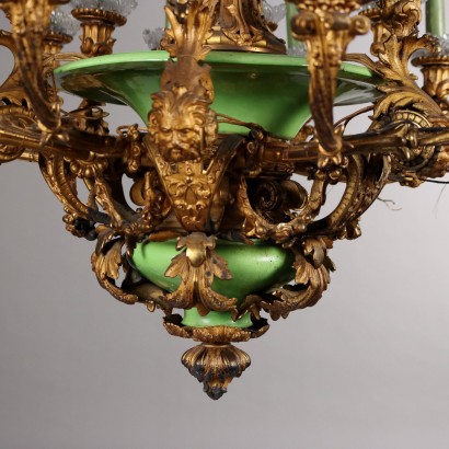 Napoleon III Chandelier in Gilded Bronze