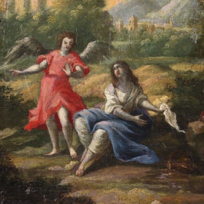 Painting Hagar Ishmael Rescued by the Poster, Hagar and Ishmael Rescued by the An