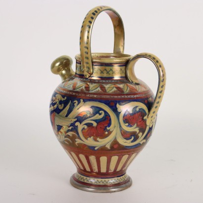 Rubboli majolica flask by Gualdo T